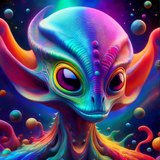 neue electronica und edm EP "yes und" mit 6 Songs als mp3 und hochauflösendes Wav plus 7 farbige Alien Illus als PNG Handy Wallpaper