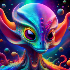 neue electronica und edm EP "yes und" mit 6 Songs als mp3 und hochauflösendes Wav plus 7 farbige Alien Illus als PNG Handy Wallpaper