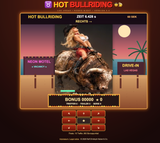 Hot Bullriding Web App Game für mobile und Desktop als Singel User einfache Nutzungs Lizenz auch Offline spielbar